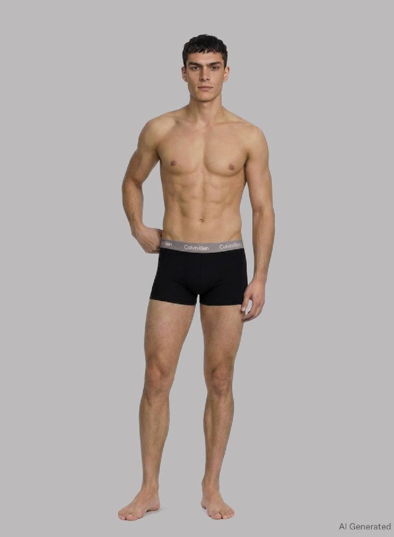 CALVIN KLEIN 3 Pack Low Rise Trunks - Cotton Stretch - Image 3